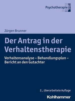 cover image of Der Antrag in der Verhaltenstherapie